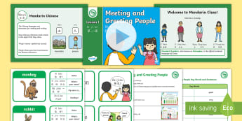 Lesson 1 Learn Chinese with The Confucius Institute: Meeting and Greeting People Resource Pack