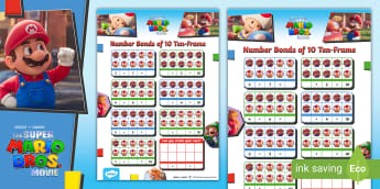 Super Mario Bros.: Mario Maths – Number Bonds of 10 Ten Frame