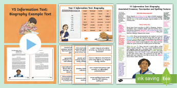 Information Texts: Mary Seacole | Year 5 Biography Writing