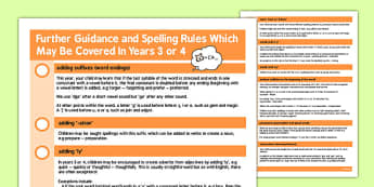 Parent Guidance for Spelling in Year 3-4 - parent, guidance