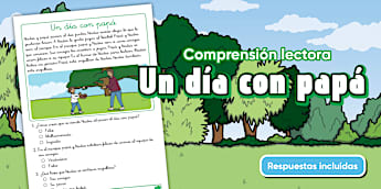 Comprensión lectora: Un día con papá - 1º de Primaria