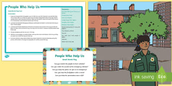 People Who Help Us Small World Play Idea and Printable Resource Pack - People Who Help Us, role, job, primary, what does a teacher do, responsibilities, duties, skills, re