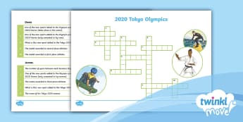 Olympics Crossword - Tokyo 2020 - Twinkl Move PE Resources