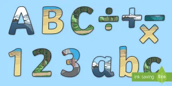 Individual Math Letter Display Mathematics Display Boards | twinkl.co.uk