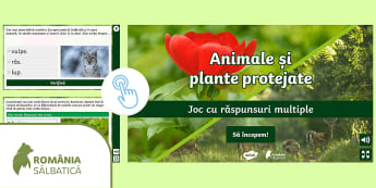 România Sălbatică Animale și plante protejate Joc online cu răspunsuri multiple
