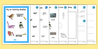 wr' Words phonics word and picture matching worksheet