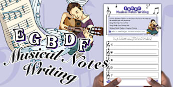 EGBDF Musical Notes Activity Sheet