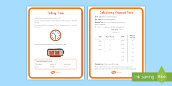 time telling elapsed time 3rd grade math resources