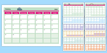 Editable 2018 Calendar - editable, calendar, edit, year, months, days, weeks