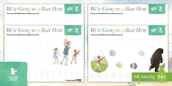 We're Going on a Bear Hunt Pencil Control Sheets | Twinkl