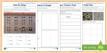 Europe in Two Dimensions Virtual Reality Learning and Activity Pack To Support Teaching On Google Expeditions - europe, expeditions, 2D shape, identify, name, pattern, symmetry, buildings, environment