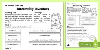 Inventors and Inventions - KS2 Teaching Resources