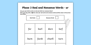 UR Words Phonics | twinkl.co.uk