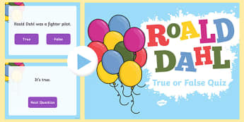 Roald Dahl SEN True or False Quiz PowerPoint