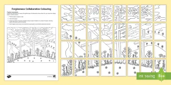 Values Collaborative Colouring Activity Art Collaborations | twinkl.com.au