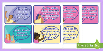 Material educativo sobre el Día Internacional de la Mujer