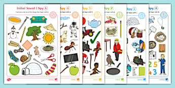 Initial Sounds I Spy s, a, t, p, i, n, Activity Pack