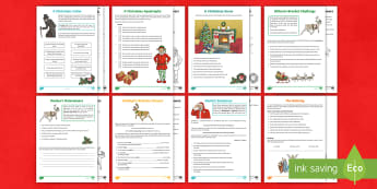 Christmas SPaG Activity Pack - SPaG, apostrophes for possession, compound and complex sentences, brackets, determiners, relative cl