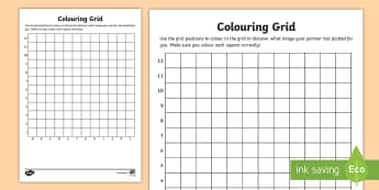 Blank Colouring Grid Worksheet / Worksheet - Colouring Grid References Worksheet - coordinates, coordinates worksheet, co-ordinates worksheet, wo