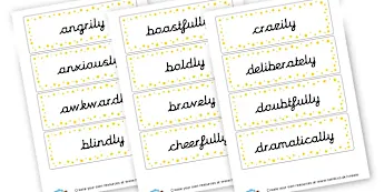 Adverbs Chart | Twinkl