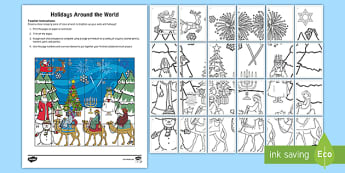 Holidays Around the World Collaborative Art Project