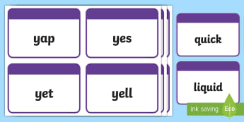 Lingo Phonics Stage 3 Cards - Sound Button Word Cards