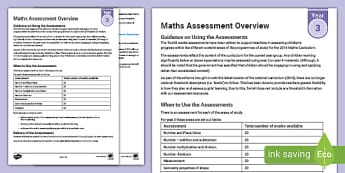 Maths Year 3 Primary Resources - Assessment Tests - Twinkl