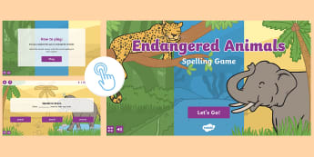 Endangered Animal Themed Spelling Activity - Twinkl Go!