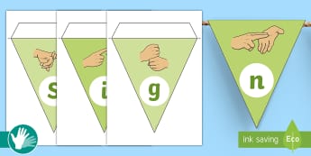 We Are Learning Sign Language Display Bunting - display bunting, classroom display, we are learning sign language, bsl, auslan, nzsl