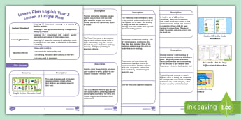 Lesson Plans Template For KSSR English - Year 1, 2, 3