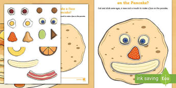 Pancake Faces Activity - Pancake Day Cutting Skills