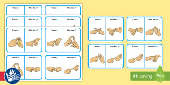 I Have Who Has BSL Alphabet Signs Card Game - deaf awareness week, sign language week, bsl week, deaf education, deaf learning, inclusive games, m