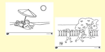 Immagini dell'Estate da Colorare | Scuola Primaria