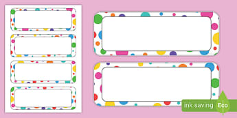 Name Labels Kids - Editable