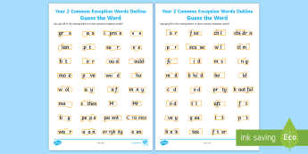 Common Exception Words Year 2 • Twinkl.ca