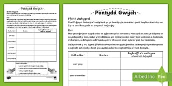Taflen Weithgaredd Pontydd Gwych