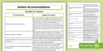 Special Education Checklists | twinkl.com.au