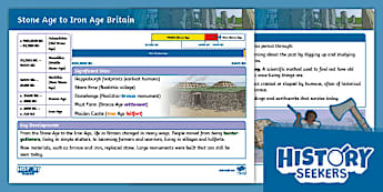 Stone Age - Iron Age Knowledge Organiser