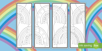 Rainbow Colouring Bookmarks