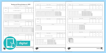 Reading and Writing Numbers to 1,000 Worksheet