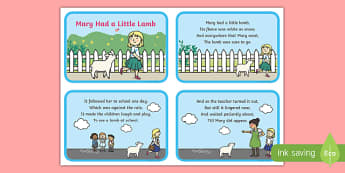 Mary Had a Little Lamb Nursery Rhyme | EYFS Resources