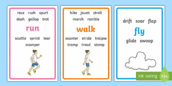 Synonyms of WALK - ESL worksheet by Peperutkaa