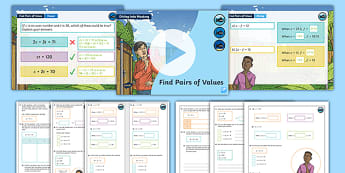 Year 6 Diving into Mastery: Find Pairs of Values Teaching Pack