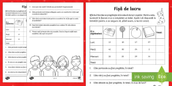 Să-l ajutăm pe Sfântul Nicolae să calculeze - Fișă de lucru