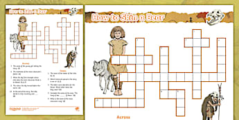 KS2 Stone Age Story 'How to Skin a Bear' Crossword