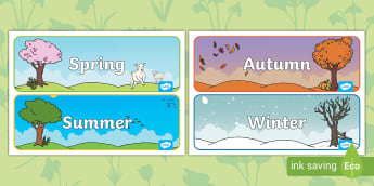 The Seasons All Four Seasons KS1 Resources - Twinkl