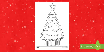 kraft christmas tree stickers – Letter C design