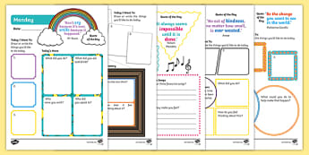 Weekly Wellbeing Journal Pack 1 | Home Learning Resources