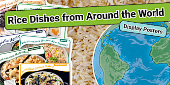 Rice Dishes from Around the World Display Posters - Twinkl - EYFS