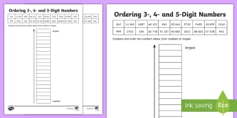 place value ordering 5 digit numbers worksheet worksheet scottish worksheet